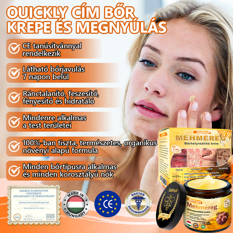 👩‍🔬🐝ZödVita® Méhméreg Bőr Helyreállító Krém 🔥 Magyar fejlesztés, magyarországi gyártás és szállítás
