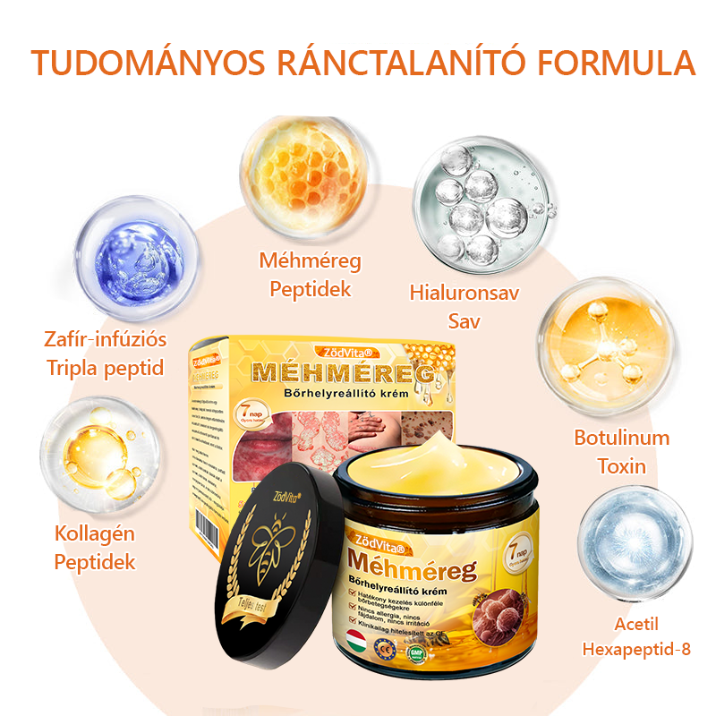 👩‍🔬🐝ZödVita® Méhméreg Bőr Helyreállító Krém 🔥 Magyar fejlesztés, magyarországi gyártás és szállítás