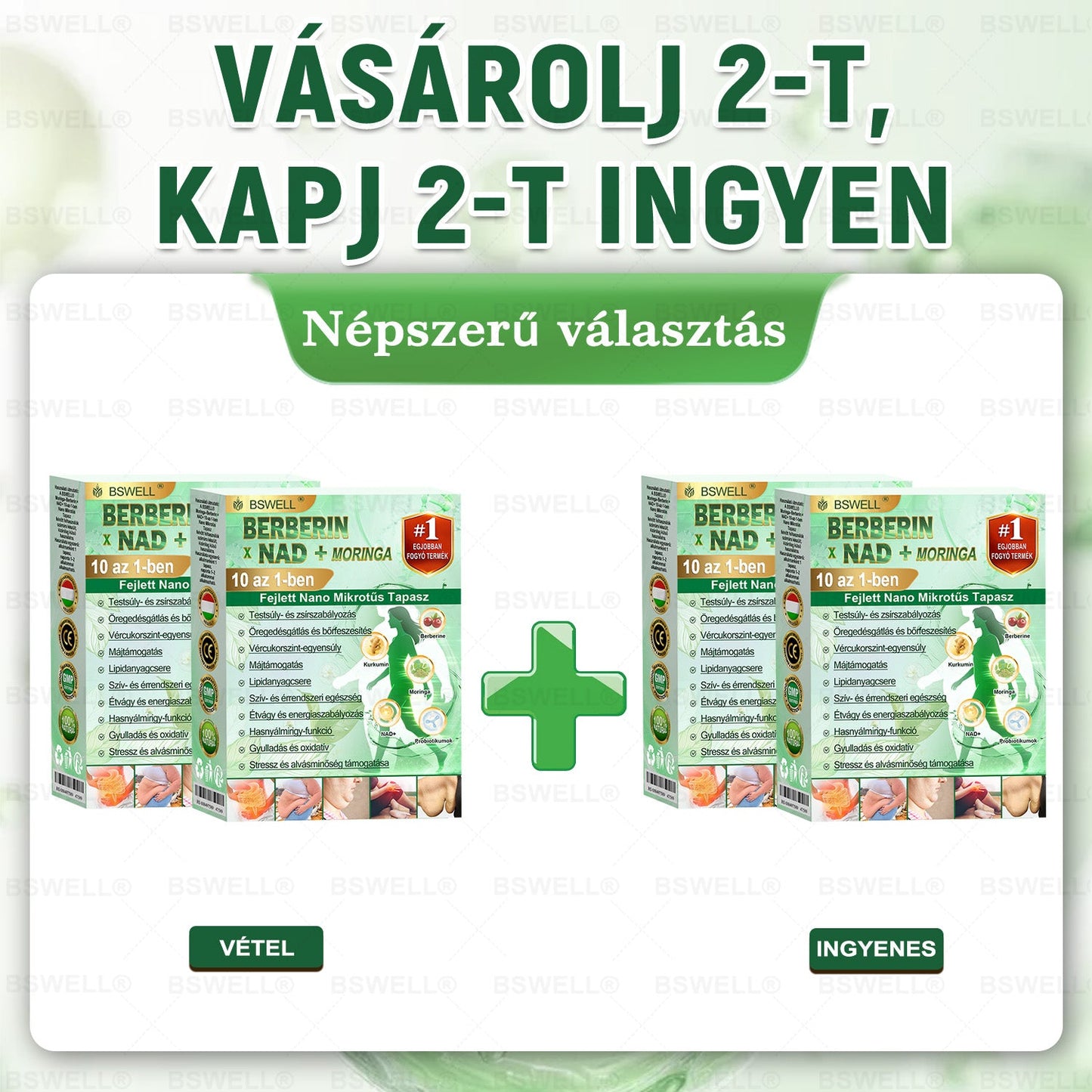 🏅BSWELL® Nano mikrotűs karcsúsító tapasz (Naponta csak egyszer, 28 nap alatt látható változások ✅ Elhízás, szív- és érrendszeri egészség, cukorbetegség, alvási apnoe, bélrendszeri egészség, ízületi problémák és még sok más támogatására)