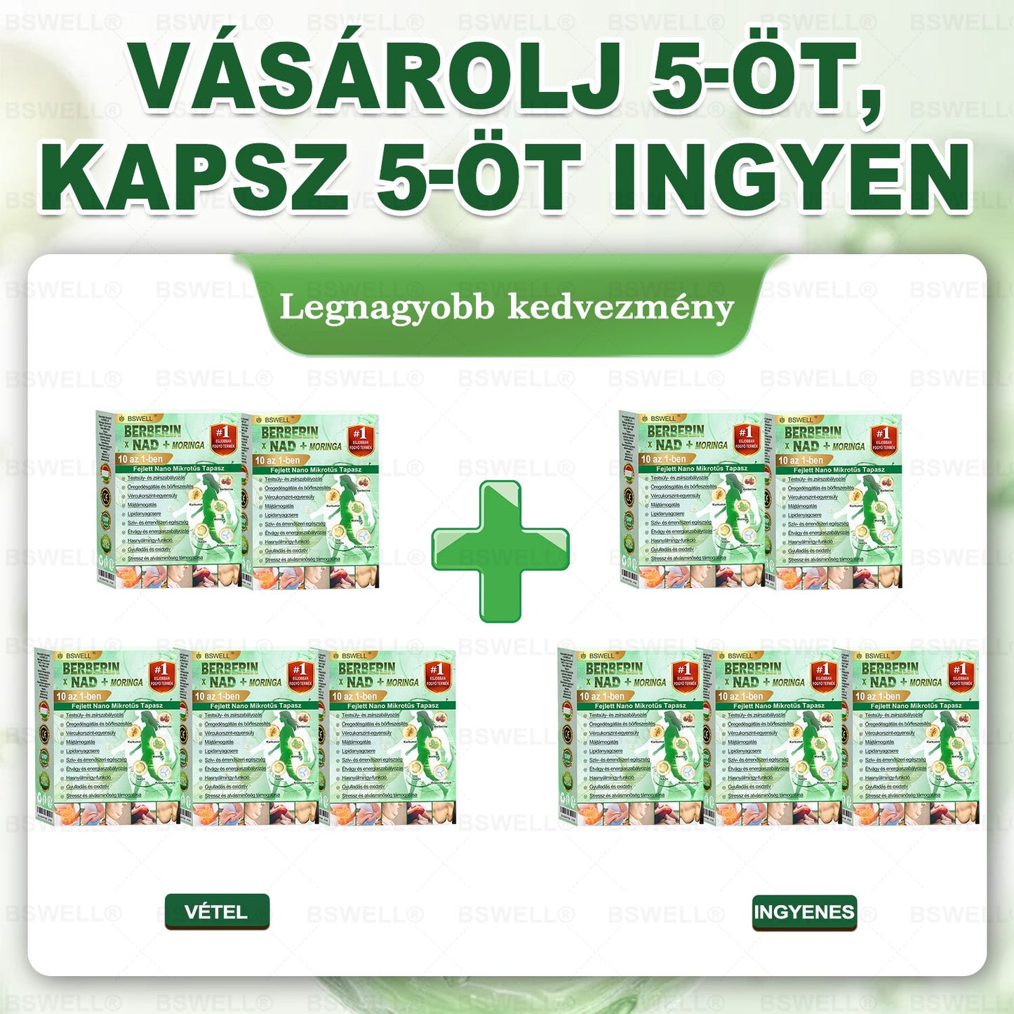 🏅BSWELL® Nano mikrotűs karcsúsító tapasz (Naponta csak egyszer, 28 nap alatt látható változások ✅ Elhízás, szív- és érrendszeri egészség, cukorbetegség, alvási apnoe, bélrendszeri egészség, ízületi problémák és még sok más támogatására)