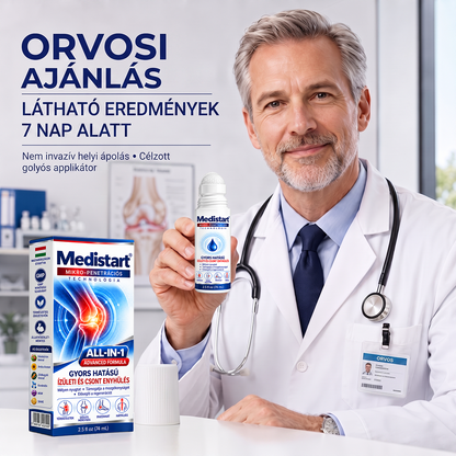 🎁 Már csak 5 darab maradt! Szerezzen most extra 50% kedvezményt, és támogassa ízületei mindennapi komfortját a Medistart® mikrotűs Roll-Onnal! 🦴✨