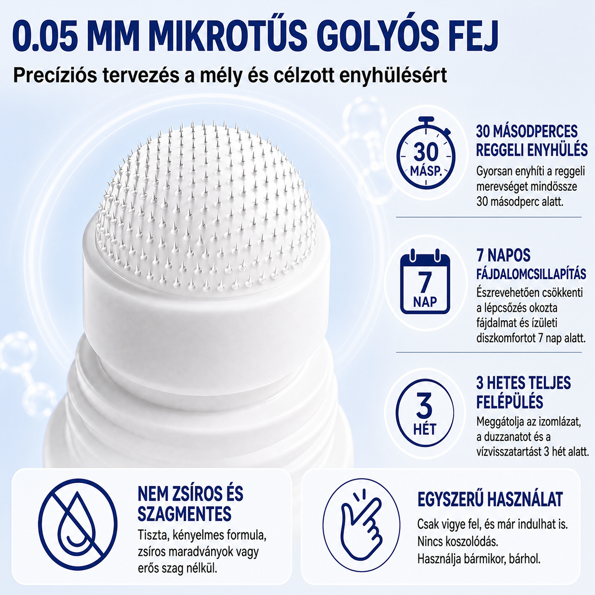 🎁 Már csak 5 darab maradt! Szerezzen most extra 50% kedvezményt, és támogassa ízületei mindennapi komfortját a Medistart® mikrotűs Roll-Onnal! 🦴✨